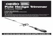 Pole Hedge Trimmercdn0.blocksassets.com/assets/ozito/ozito-product-manuals/...Pole Hedge Trimmer 410mm 900W Instruction Manual 2 Year Replacement Warranty PHT-410 WARNING! Read all