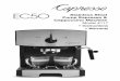 EC5 O Pump Espresso & Stainless Steel Cappuccino … the nearest authorized service facility for examination, ... The Capresso EC50 Espresso/Cappuccino Machine ... read the instructions