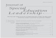 Volume 12, Number 2 Journal of Special Education … 12, Number 2 Journal of Education ... materi-als, and services. ... Journal of Special Education Leadership 12(2) 