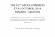 THE 15TH SACCA CONGRESS - WordPress.com · the 15th sacca congress 27-31 october, 2014 maseru - lesotho perspectives on co-operative financial institutions in west africa mr bless