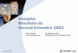 Gemplus Résultats du Second trimestre 2003 - … la gestion de la relation client, la génération de cash . 6. Résultats du 2ème trimestre 2003. Agenda • Introduction • Résultats