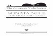 Sonata No. 2 - American Viola Society No. 2 for viola and piano Fidelis Zitterbart Jr. (1845-1915) AVS Publications 041 The American Viola Society