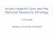 Acute Hospital Care and the National Dementia … Hospital Care and the National Dementia Strategy S OKeeffe Galway University Hospitals Consultation? Implementation? “I'd like to