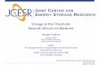 JOINT CENTER FOR ENERGY STORAGE ESEARCH ... CENTER FOR ENERGY STORAGE RESEARCH Storage at the Threshold: Beyond Lithium-ion Batteries George Crabtree Director, JCESR Argonne National