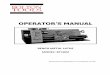 OPERATOR’S MANUAL - Lathe Saw tools hardware Milling ... · OPERATOR’S MANUAL BENCH METAL LATHE ... 3. INTRODUCTION ... Do not force machine or attachment to do a job for which