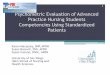 Psychometric Evaluation of Advanced Practice Nursing ... · Practice Nursing Students Competencies Using Standardized Patients ... of competency assessment tools for advanced practice