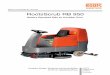 RootsScrub RB 950 - Al Nojoom Cleaning Equipmentsalnojoomcleaningequipments.com/wp-content/uploads/2016/...Battery Operated Ride on Scrubber Drier Compact design, Absolute maneuverability,