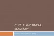 CH.7. PLANE LINEAR ELASTICITYmmc.rmee.upc.edu/documents/Slides/GRAU2016-2017/Ch7_v12_FC.pdf · Plane Linear Elasticity Theory ... Ch.7. Plane Linear Elasticity . 7.2 Plane Stress
