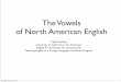 The Vowels of North American English - PBworksteachingpronunciation.pbworks.com/w/file/fetch/51128406/Vowels.pdf · Vowels •Vowels are sounds in which the air stream moves very