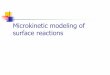 Microkinetic modeling of surface reactions - Åbo Akademi | …web.abo.fi/.../tek/Files/Cacre_2016/CacreMicrokinetics.pdf ·  · 2016-05-26Chemical Engineering Physical Chemistry