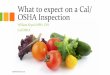 What to expect on a Cal/ OSHA Inspectionucanr.edu/sites/sdsmallfarms/files/255875.pdf · • Citations, abatements, penalties, rights of appeal • In compliance report William Krycia
