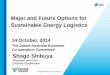 Major and Future Options for Sustainable Energy … and Future Options for Sustainable Energy Logistics Shogo Shibuya ... - PV Module Production ... ADGAS EPC 1976