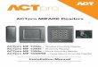 ACTpro MIFARE Readers Manual - Vanderbilt Industries (External Buzzer Control not available on the ACTpro MIFARE 1030) reader. Power On Beep Codes The Output Data Format and the Sector/Serial