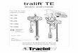 TRALIFT TE Manual v2005 - TRACTEL® | Homepage · Top-Running Double Girder Cranes”, and ANSI/ASME B30.11 “Safety Standard For Underhung Cranes and Monorails. 