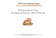 Empowering Expository Writers Handout - schd. Expository Writers... · PDF fileEmpowering Expository Writers EMPOWERING WRITERS, LLC TELEPHONE: ... character’s thoughts and feelings!