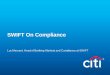 SWIFT On Compliance - Citibank · SWIFT On Compliance ... ̶All financial message formats ̶35+ global sanctions lists ... 2015 The KYC Registry Sanctions list mngt