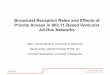 Broadcast Reception Rates and Effects of Priority Access ... · Broadcast Reception Rates and Effects of ... VANET differs from usual ad hoc network by its vehicular ... – Nakagami