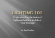 Understanding the basics of light and lighting to deliver ...€¦ · Understanding the basics of light and lighting to deliver your message ... 3-point lighting