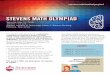 2018 Stevens-Math-Olympiad-8.5x11 3 · The Stevens Math Olympiad is a mathematics competition for students in grades 3-12 that entails solving mathematical and logical problems, as