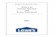 Notice of Annual Meeting and Proxy Statement - Lowe's …€¦ · Time: 10:00 a.m. Place: ... It is anticipated that this Proxy Statement and the ... Non-Executive Chairman of the