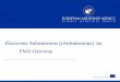 Electronic Submissions (eSubmissions) via EMA Gatewayesubmission.ema.europa.eu/gateway/eSubmissions via EMA Gatewa… · – EMA is using a product called Axway Synchrony Gateway