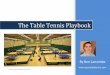 The Table Tennis Playbook CONTENTS INTRODUCTION 2 Who is Ben Larcombe? 2 What is The Table Tennis Playbook 