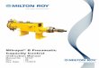 Milroyal B Pneumatic Capacity Control - Milton Roy your metering pump. Additional precautions should be taken depending on the solution being pumped. Refer to 