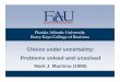 Florida Atlantic University Barry Kaye College of … Atlantic University Barry Kaye College of Business ... solid axiomatic foundations. It had made important contributions to finance,