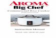 Commercial Rice Cooker - Aroma Housewares on your purchase of the Aroma Commercial Rice Cooker! This convenient appliance will help you run your restaurant, business or household smoothly