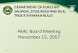 DEPARTMENT OF FORESTRY SALMON, … OF FORESTRY SALMON, STEELHEAD AND BULL ... Department of Forestry Salmon, Steelhead and Bull Trout Riparian rules ... –Public Open house presentation