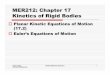 MER212: Chapter 17 Kinetics of Rigid Bodiesminerva.union.edu/bucinelr/mer212/LectureNotes/MER212L12.pdfMER212: Chapter 17 Planar Kinetic Equations of Motion Kinetics of Rigid Bodies