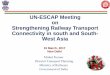 UN-ESCAP Meeting on Strengthening Railway Transport ... · on Strengthening Railway Transport Connectivity in south and South- ... traffic on the Broad Gauge link between Raxaul 