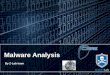 Malware Analysis - ISWAT · The Malware Analysis Process Malware Sample Threat Intelligence Basic Static Analysis Dynamic Analysis Forensics Advanced Analysis ... Advanced Analysis