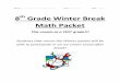 8th Grade Winter Break Math Packet - Fall River Public …fallriverschools.org/Talbot/Talbot Documents/14-15 Winter... · 2014-12-22 · Name:_____ Class:_____ Date:_____ 8th Grade