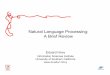Natural Language Processing: A Brief Review Language Processing: A Brief Review ... Pronoun classification (ref, bound, ... Quantifier phrases and numerical
