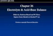 Chapter 26 Electrolyte & Acid -Base Balance · Chapter 26. Electrolyte & Acid -Base Balance. ... Fluid Movement Among Compartments ... Figure 26.4 Major sources of water intake and