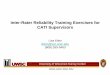 Inter-Rater Reliability Training Exercises for CATI ... · Inter-Rater Reliability Training Exercises for ... Inter-Rater Reliability Training Exercises for ... Evaluation Measures-