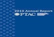 2010 Annual Report - PTAC · that hydrocarbon production have signiicantly less ... 2010 ANNUAL REPORT 3 ... At large events throughout the year PTAC held several formal awards 