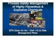 Process Safety Management of Highly Hazardous & Explosive ... · of Highly Hazardous & Explosive Chemicals ... Process hazard analysis events in PHA’s ... PHA Technique - FMEA No