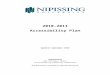 Sample Annual Accessibility Plan - Home | Nipissing … · Web viewAs such, the 2010-2011 Accessibility Plan, in conjunction with previous years’ reports, extends a year-by-year