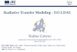 Radiative Transfer Modeling - EO LDAS - assimila.eu · 1 Nadine Gobron Institute for Environment and Sustainability of EC-JRC, 21020 Ispra (VA), Italy Radiative Transfer Modeling