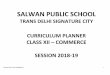 CLASS XII COMMERCE SESSION 2018-19 - spstronica.inspstronica.in/Curriculum Planners 18-19/CURRICULUM PLANNER-XII... · SALWAN PUBLIC SCHOOL ... Learning Objectives To develop familiarity