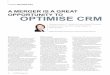 A MERGER IS A GREAT OPPORTUNITY TO … CRM 10 LAWTECH October 2014 A MERGER IS A GREAT OPPORTUNITY TO which clients offer opportunity for organic growth, and even an analysis of existing