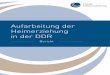 Aufarbeitung der Heimerziehung in der DDR€¦ · 10 11 Betroffenenbeteiligung In den Beratungen der Lenkungsgruppe zeichnete sich sehr rasch ab: Ein Bericht zur Aufarbeitung der