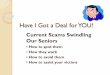 Have I Got a Deal for YOU! - BGAAAILbgaaail.org/docs/Scams.pdf · Have I Got a Deal for YOU! CURRENT SCAMS 1. Phone Scams ... Other Gimmicks ... to a PayPal account for internet purchases,