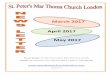March 2017 April 2017 May 2017 - St. Peters Marthoma … · 2017-03-04 · March Worship Schedule Date & Day Service Assisting Epistle (Gospel) First Lesson Second Lesson Sermon