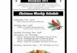 Christmas Worship Schedule - Amazon S3 … · Christmas Musical belabored process that does not ... planning for the Christmas season. The Poinsettias and White Mums will cost $18.00