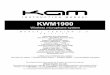 Kam KWM1900 manual v2 22-11-11 - Farnell element14 the receiver with your transmitter (hand held mic or headset or bodypack or guitar bug) 1. Open the receiver’s battery cover and