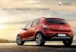 Renault SANDERO STEPWAY dianteiro e traseiro da cor do veículo • • • Proteção de soleira nas portas dianteiras • • • Puxador de porta pintado • • • 