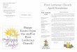 FIRST LUTHERAN CHURCH First Lutheran Church 03, 2017 · FIRST LUTHERAN CHURCH Phone ... Fruit Cups, Canned Fruit ... New council members were bought up to speed as to the vision of